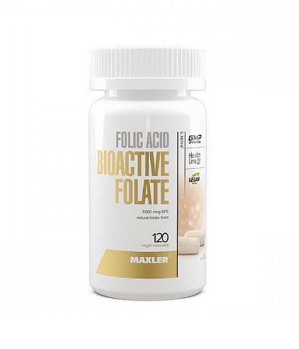 Maxler Folic Acid Bioactive Folate, 120 капсул