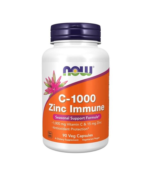 NOW C-1000 Zinc Immune, 90 капсул