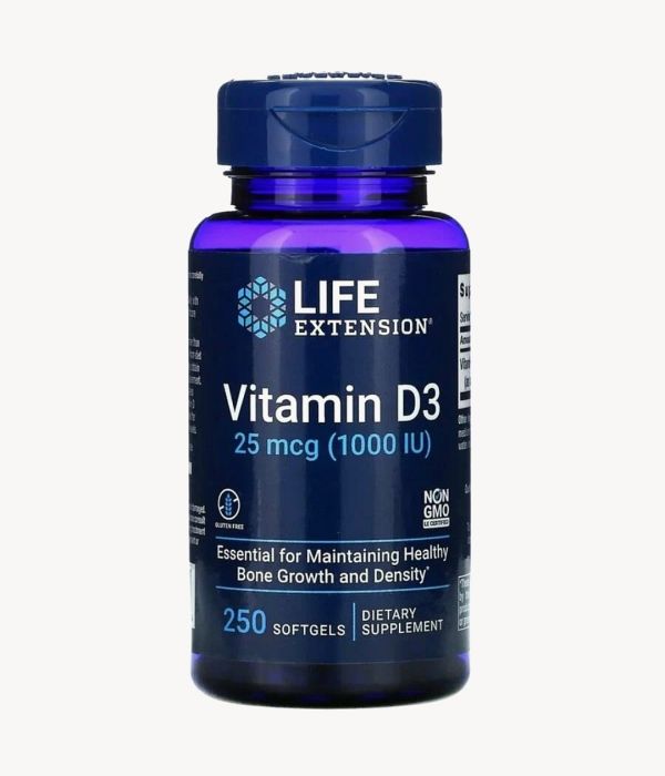 Life Extension vitamin D3 1000 IU, 250 капсул