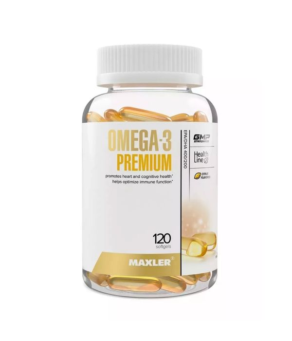 Maxler Omega-3 Premium EPA 400/DHA 200, 120 капсул