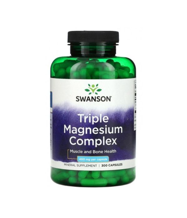 Swanson Triple Magnesium Complex 400 мг, 300 капсул (300 порций)