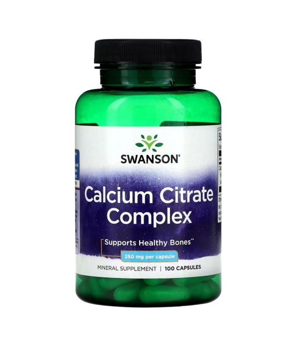 Swanson Calcium Citrate Complex 250 мг, 100 капсул