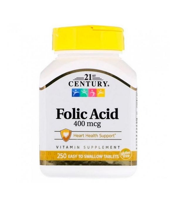 21st Century Folic Acid 400 мкг, 250 таблеток