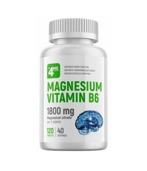 4Me Nutrition Magnesium Vitamin B6, 120 таблеток (40 порций)