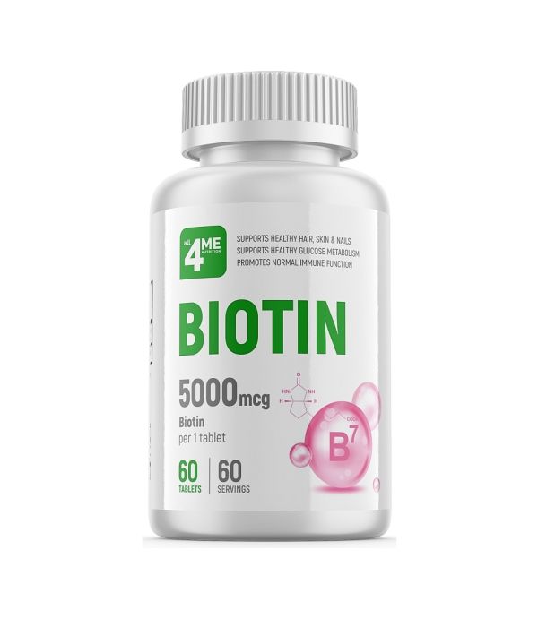 4Me Nutrition Biotin 5000 мкг, 60 капсул