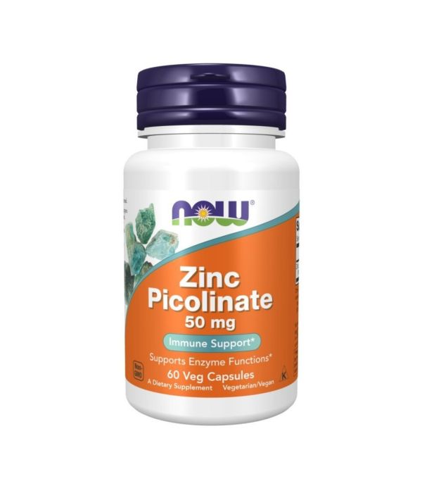 NOW Zinc Picolinate 50 мг, 60 капсул