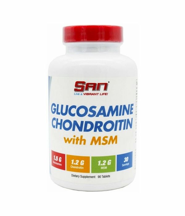 SAN Glucosamine, Chondroitin with MSM, 90 таблеток (30 порций)