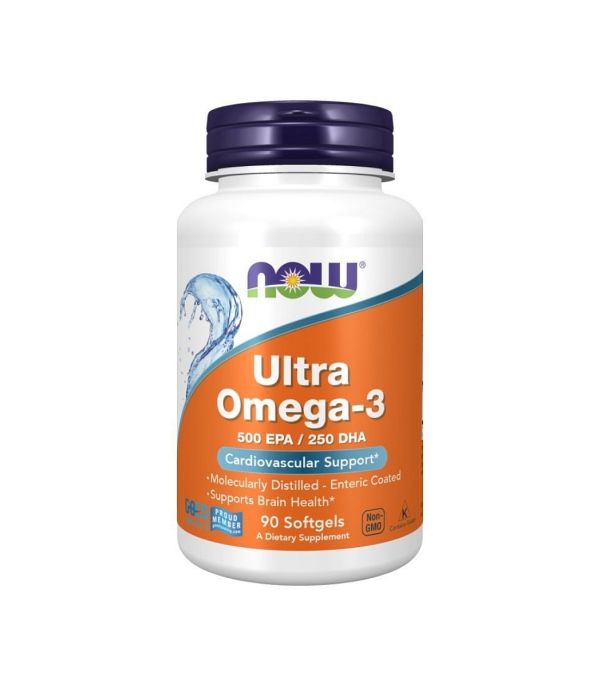 NOW Ultra Omega-3 500 EPA / 250 DHA, 90 капсул