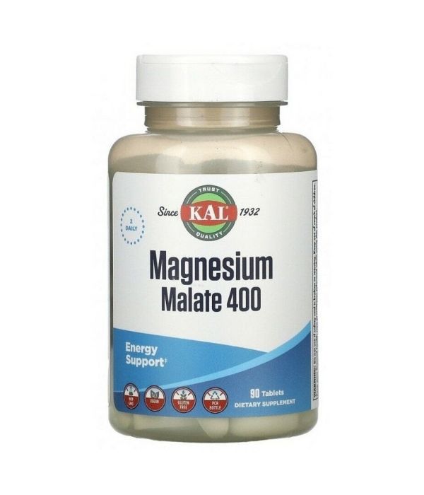 KAL Magnesium Malate 400 мг, 90 таблеток (45 порций)