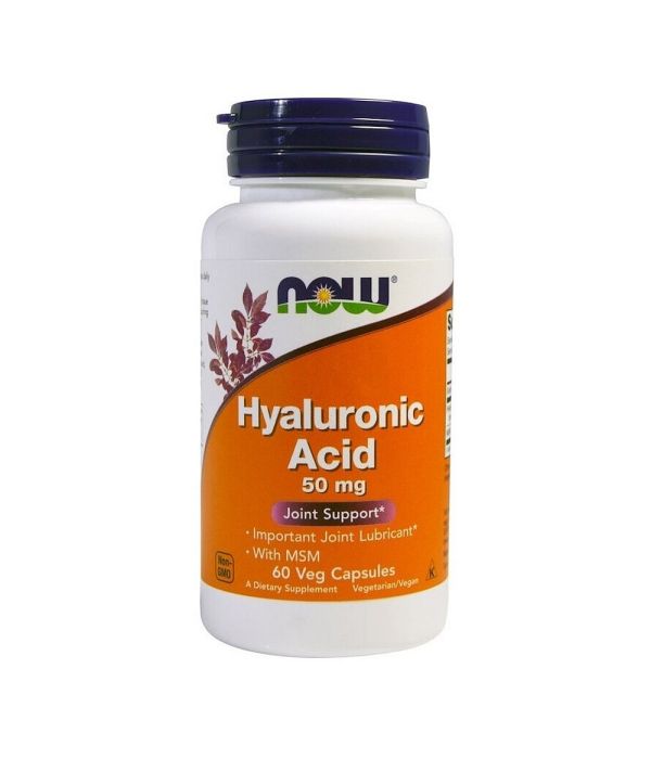 NOW Hyaluronic Acid 50 мг, 60 капсул